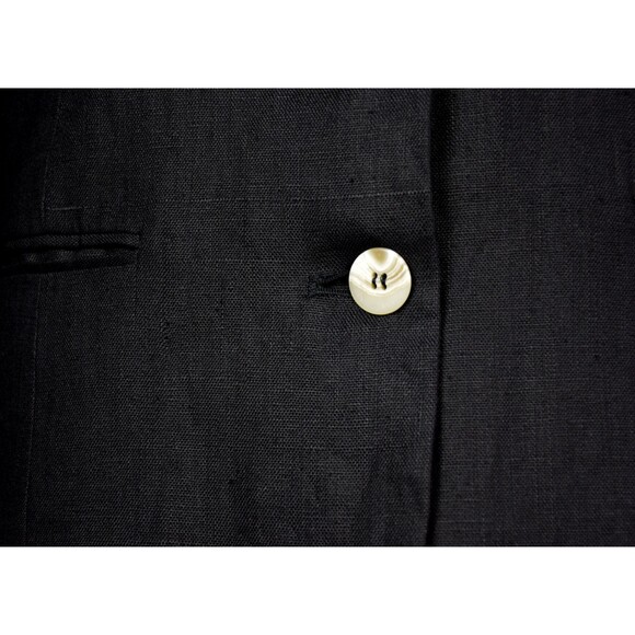 1980s Linen Blazer Size Medium 80s Minimalist Blazer Menswear Style Blazer - Picture 8 of 9